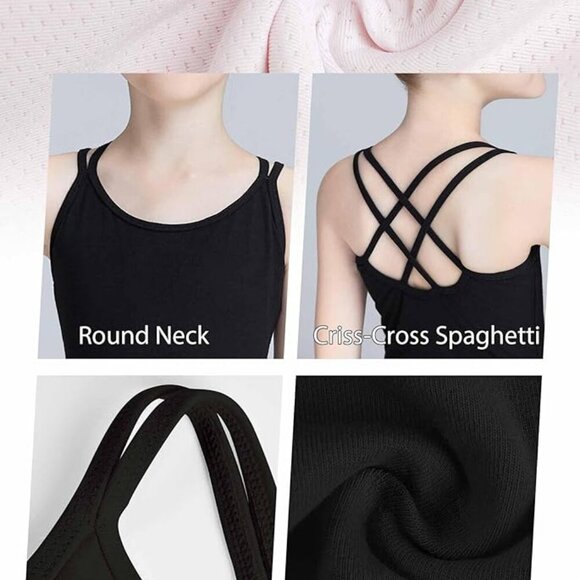 Daydance Toddler Kids Girls Camisole Leotards for Ballet, Double Breast Dance Bo - Picture 5 of 5
